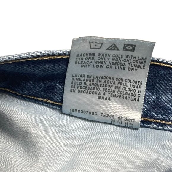 Wrangler Mens Regular Fit Jeans 34x30 Dark Wash Denim 100% Cotton Made In Mexico - Picture 7 of 10